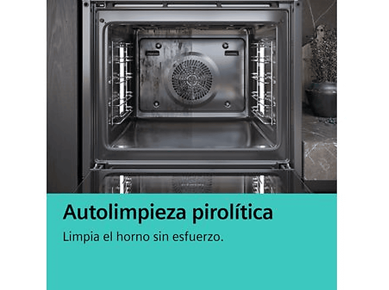 Horno - Siemens HB372ABS0S, Integrable, 71 l, 548 mm, Negro, Acero inoxidable