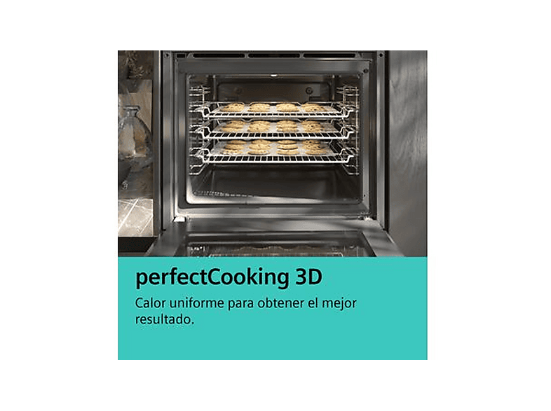 Horno - Siemens HB372ABS0S, Integrable, 71 l, 548 mm, Negro, Acero inoxidable