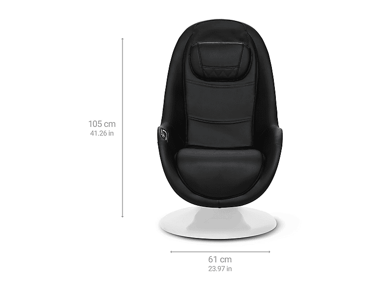 Sillón de masaje - Medisana RS 660, Niveles de funcionamiento: 3, Peso máximo 120 kg, negro