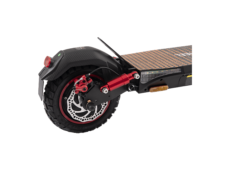 Patinete eléctrico - Zwheel ZRino Duo Max, Pot. máx. 2000 W, Carga máx. 120 kg, 70 km autonomía, 20000 mAh, Negro | Rojo