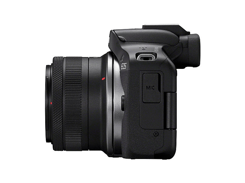 Cámara digital - Canon EOS R50, Black + RF-S 18-45 IS STM + RF-S 55-210mm F5-7.1 IS STM Kit, 25,5 megapixel, CMOS, Full HD 1080p, Negro