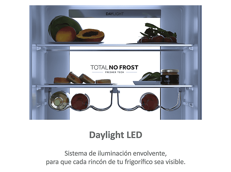 Frigorífico combi - Haier HTW7720DNGW, No Frost, Total No FrostInverterHumidity Control SystemMy ZoneCircular AirFlow, Altura 2006 mm, Capacidad 483 l