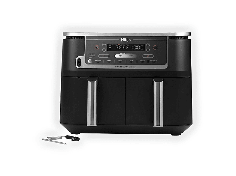 Freidora de aire - Ninja AF451EU, 2470 W, 9,5 l, Negro