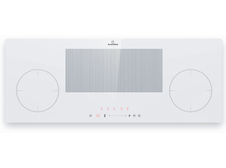 Placa de inducción - Klarstein Delicatessa 90 Slim Hybrid, 4 zonas, 90 cm, Blanco