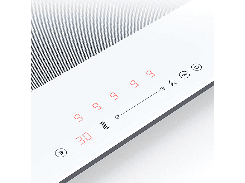 Placa de inducción - Klarstein Delicatessa 90 Slim Hybrid, 4 zonas, 90 cm, Blanco