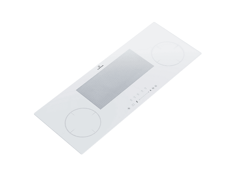 Placa de inducción - Klarstein Delicatessa 90 Slim Hybrid, 4 zonas, 90 cm, Blanco