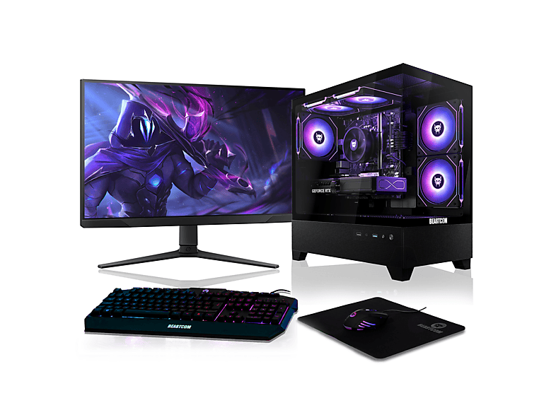 Pack PC gaming - Beastcom Q5 | Pro Gaming, Intel® Core™ i7-11700F, 16 GB RAM, 1 TB SSD, GeForce RTX™ 3050, Windows 11 Home, Monitor 27 " Full-HD