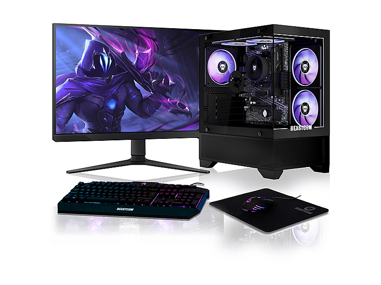 Pack PC gaming - Beastcom Q3 Essential Gaming, AMD Ryzen™ 5 3400G, 16 GB RAM, 512 GB SSD, Radeon™ RX Vega 11, Windows 11 Home, (ref. 137729085)