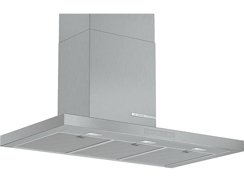 Campana decorativa - Bosch Serie 6 DWB97CM50, 3 velocidades, 430 m³/h, 898 mm, Acero inoxidable
