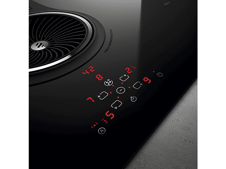 Placa de inducción - Elica PRF0120977A, 4.0 hogares zonas, 830 mm, Negro