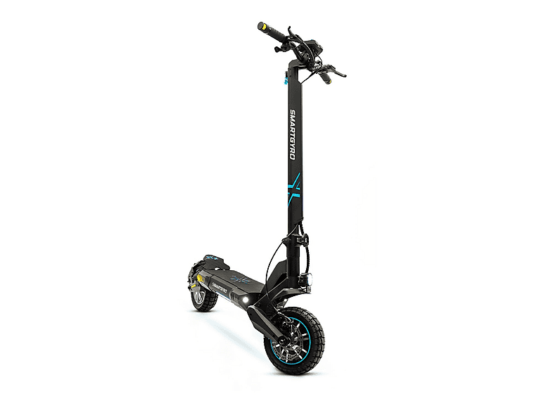 Patinete eléctrico - Smartgyro CROSSOVER DUAL MAX LR, Pot. máx. 1000 W, Carga máx. 140 kg, 70 km autonomía, 18,000 mAh, Negro
