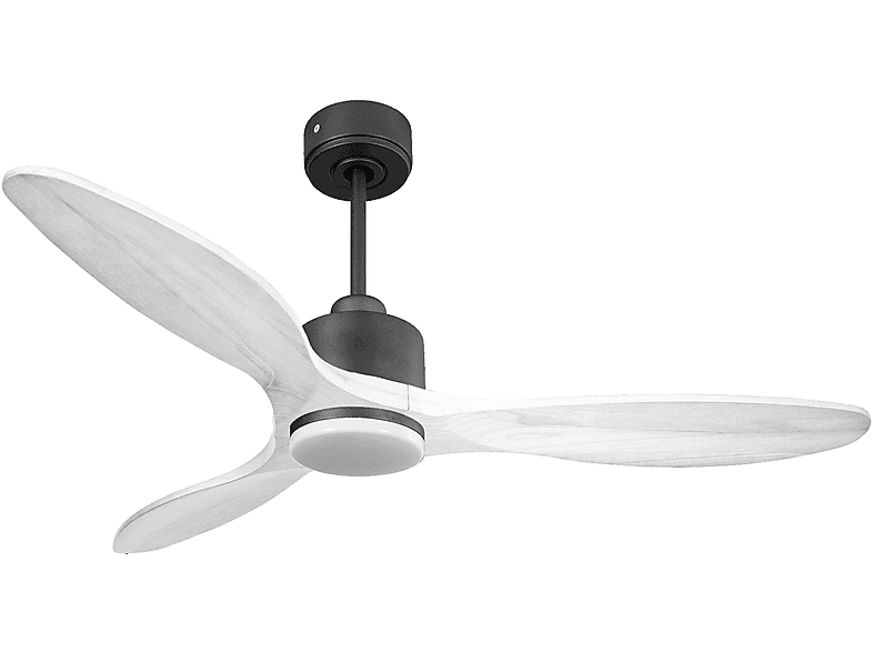 Ventilador de techo - Purline SantoriniD132C03LED65262, 18 W, 6 velocidades, Negro