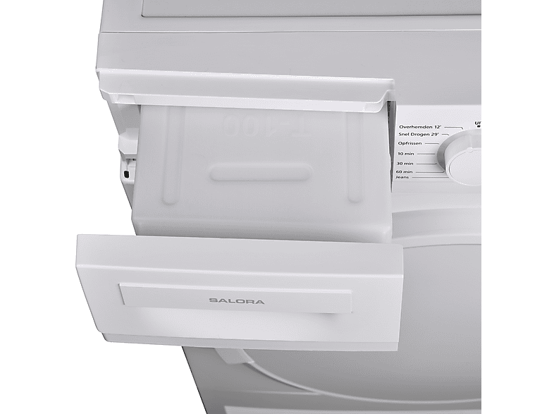 Secadora de condensación - Salora DCH7100, Eléctrico, 7 kg, 15 programas, Blanco