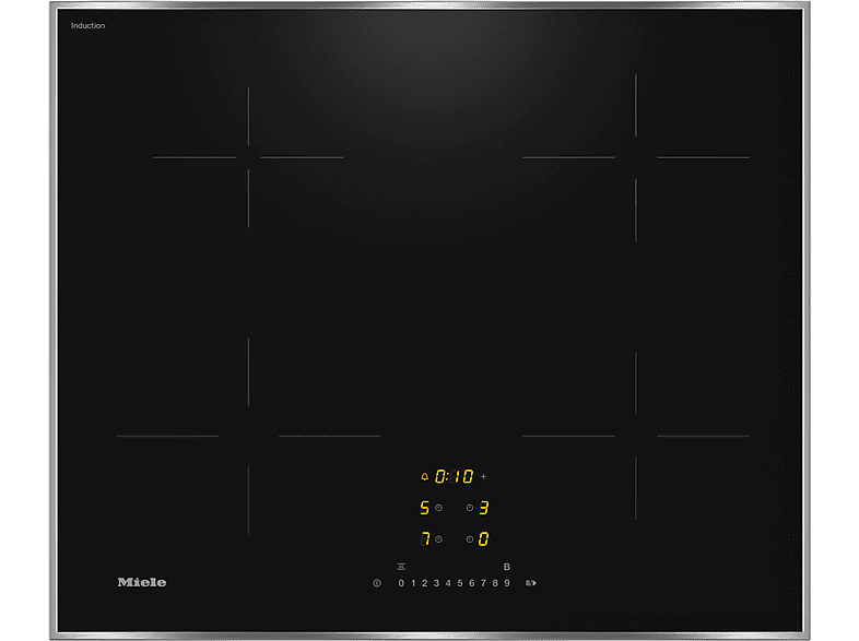 Placa inducción - Miele KM 7361 FL, 4 zonas, 620 mm, Negro