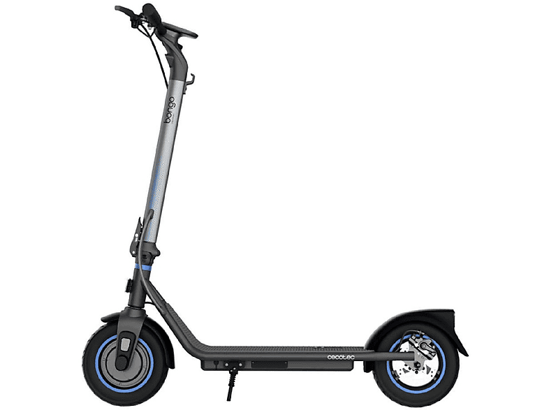 Patinete eléctrico - Cecotec BONGO D20 XL CONNECTED, Pot. máx. 630 W, Carga máx. 100 kg, 120 min autonomía, 5000 mAh, Plateado