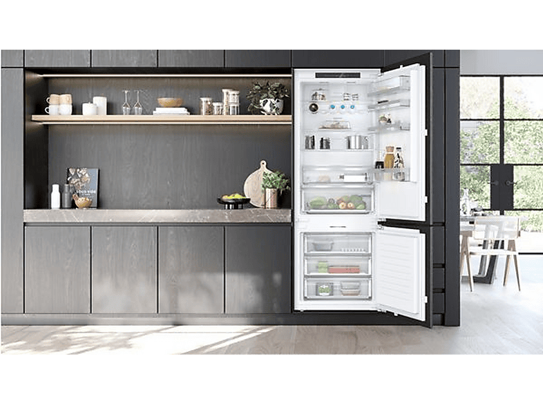 Frigorífico combi integrable - Siemens KB96NADD0, No Frost, Altura 1935 mm, Capacidad 382 l, Inox panelable