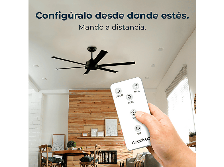 Ventilador de techo - Cecotec EnergySilence Aero 10000 Pro, 80 W, 2 velocidades, Blanco