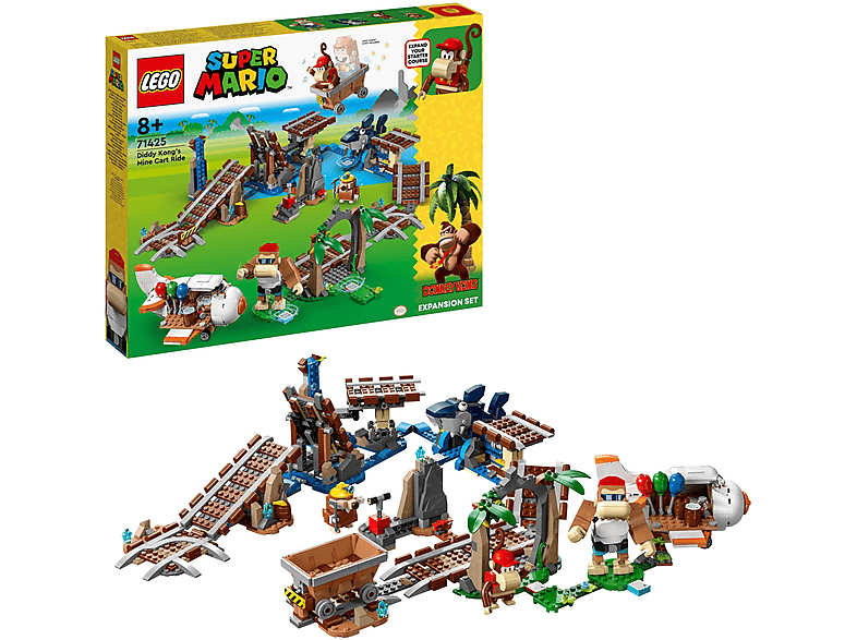 Juego de construcción - LEGO Set de juguetes de construcción LEGO® Super Mario™ 71425 Vagoneta minera de Diddy Kong (1157 piezas)