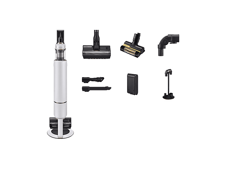 Aspirador escoba - Samsung VS20B95823W/WA BESPOKE JET PET, 210 W, Potencia de succión 210 AirWatt, Depósito 0,5 l, Autonomía 60 min, Blanco