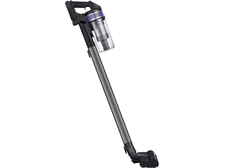 Aspiradora escoba - Samsung Jet 75E Turbo VS20B75B1R4, 550 W, Potencia de succión 200 AirWatt, Depósito 0,8 l, Negro, Cromo, Violeta
