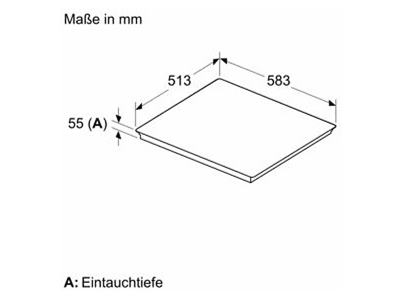 Placa de inducción - Bosch PVQ645HB1E, 4 zona(s) zonas, 583 mm, Negro
