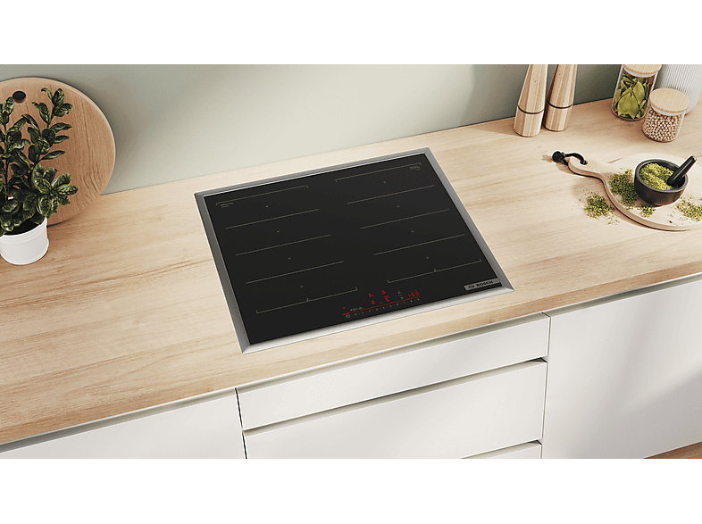 Placa de inducción - Bosch PXX645HC1E, 4 zona(s) zonas, 583 mm, Negro