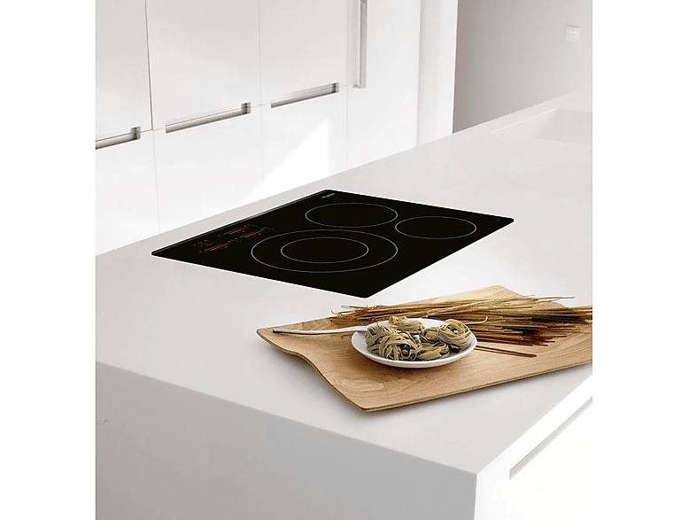 Placa de inducción - Edesa 922272043, 3 zonas, 590 mm, Negro