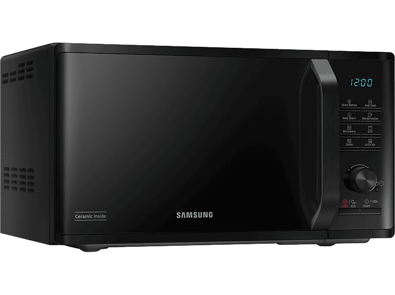 Microondas con grill - Samsung C1134D-MG23B3515AK/EN, 1250 W, 6 potencia, 23 l, Negro