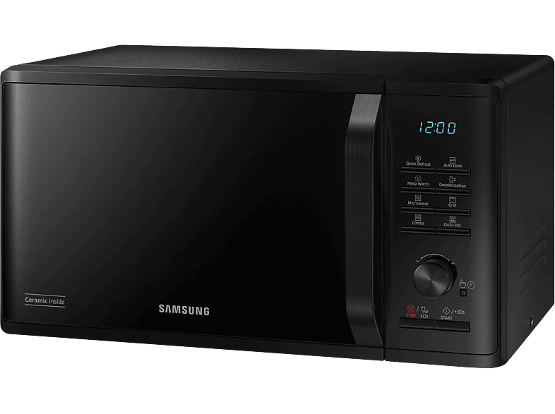 Microondas con grill - Samsung C1134D-MG23B3515AK/EN, 1250 W, 6 potencia, 23 l, Negro