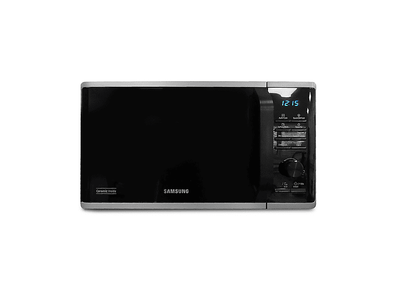 Microondas - Samsung MS23B3515AS, 800 W, 23 l, Negro, Gris