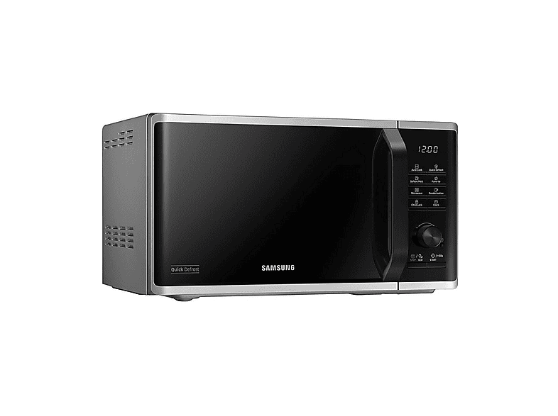 Microondas - Samsung MS23B3515AS, 800 W, 23 l, Negro, Gris