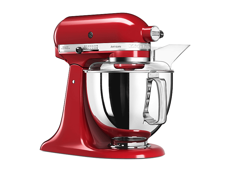Robot de cocina - KitchenAid 5KSM175PSEER, 300 W, 4,8 l, Rojo