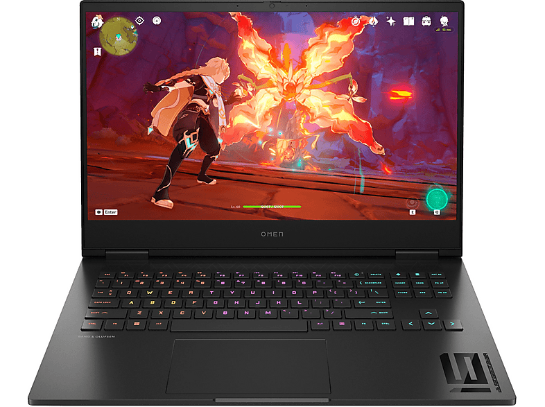 Portátil gaming - HP 16-WF1005NS I7-14700HX32/1/RTX 4070/FREE, 16,1 " QHD, Intel® Core™ i7-14700HX, 32 GB RAM, 1 TB SSD, GeForce RTX™ 4070, Negro