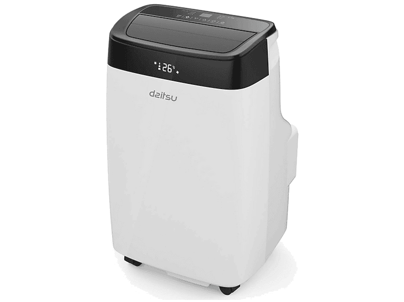 Aire acondicionado portátil - Daitsu 3NDA03017 APD 09FX2, 2236 fg/h, - velocidades, 320 m³, 53 dB(A), Blanco y negro