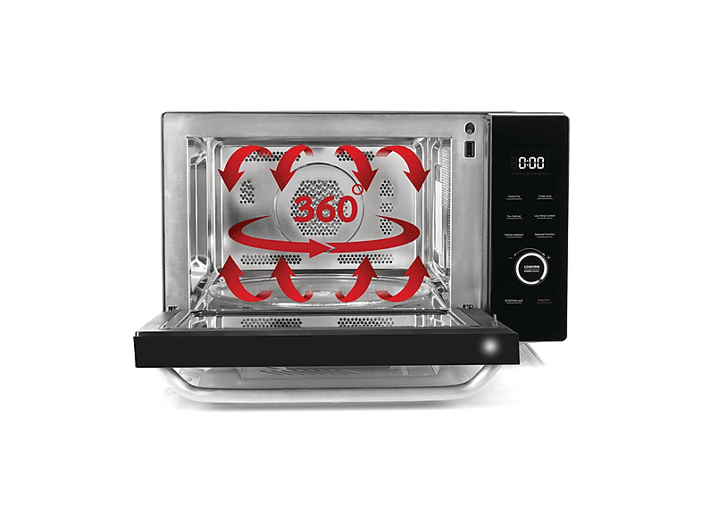 Microondas integrable - Hisense H30MOBS10HC, 1000 W, 5 potencia, 30 l, Inox