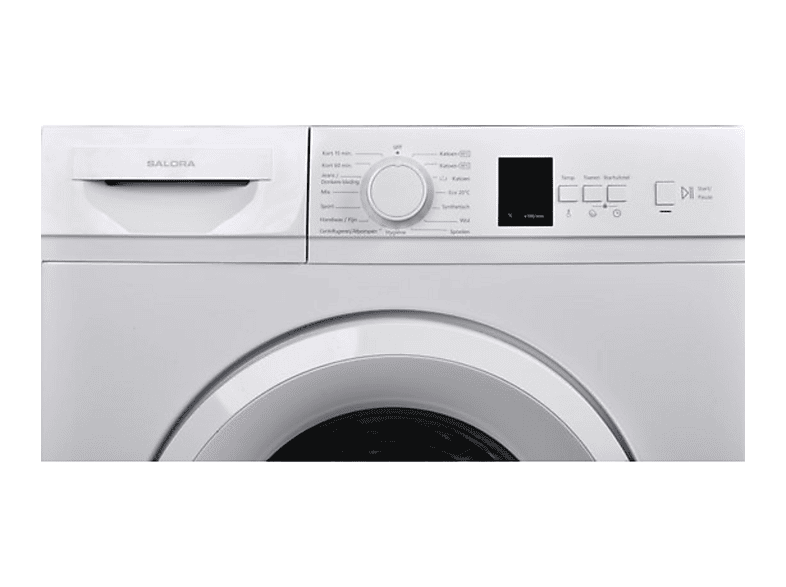 Lavadora carga frontal - Salora WMH6100, 6 kg, 800 rpm, 15 programas, Blanco