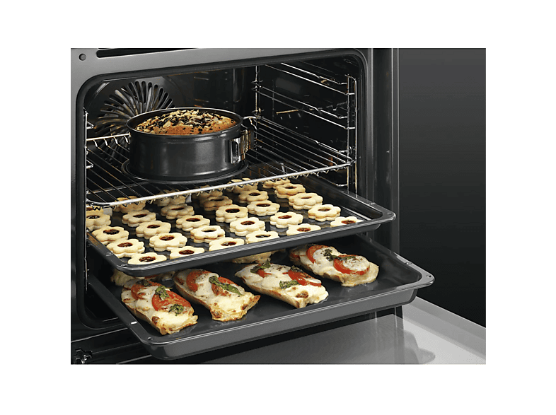 Horno - AEG BEK435120W, Multifunción, Limpieza por agua, 71 l, Función Grill, 60 cm, Blanco