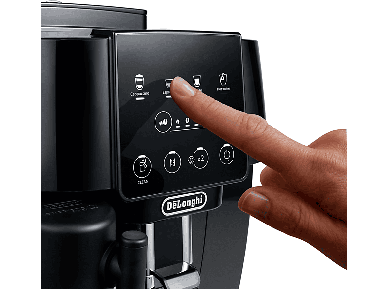 Cafetera automática - Delonghi ECAM 220.60.B, 15 bar, 1450 W, 0,5 l, 2 tazas, Negro