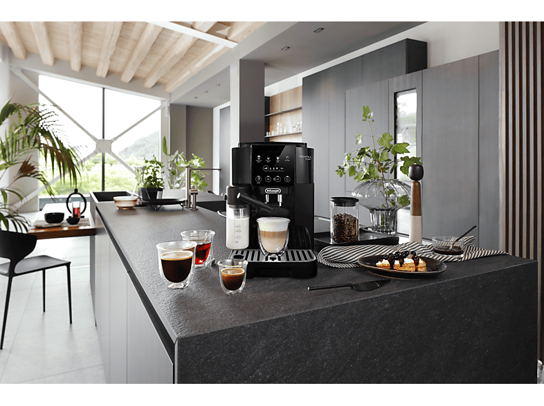Cafetera automática - Delonghi ECAM 220.60.B, 15 bar, 1450 W, 0,5 l, 2 tazas, Negro