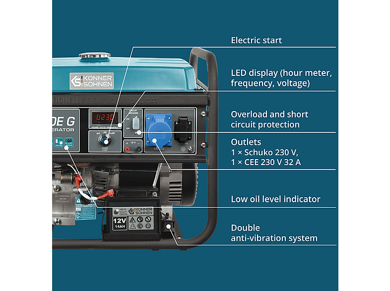 Generador de energía - Könner & Söhnen KS 7000E G