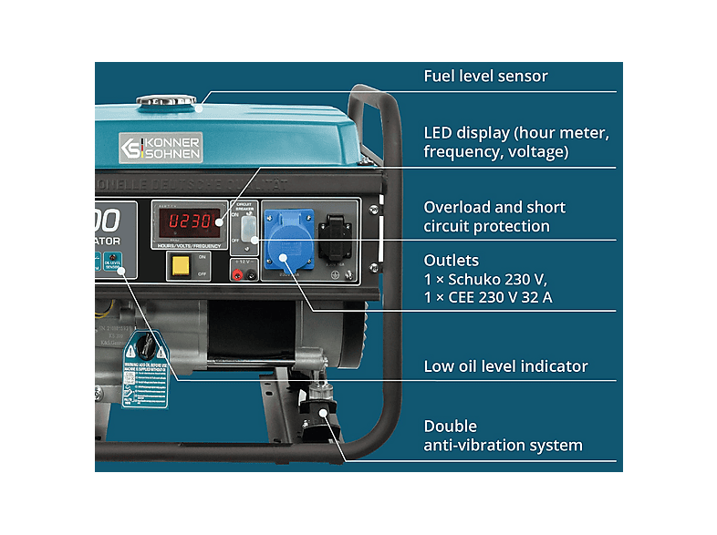 Generador de energía - Könner & Söhnen KS 7000