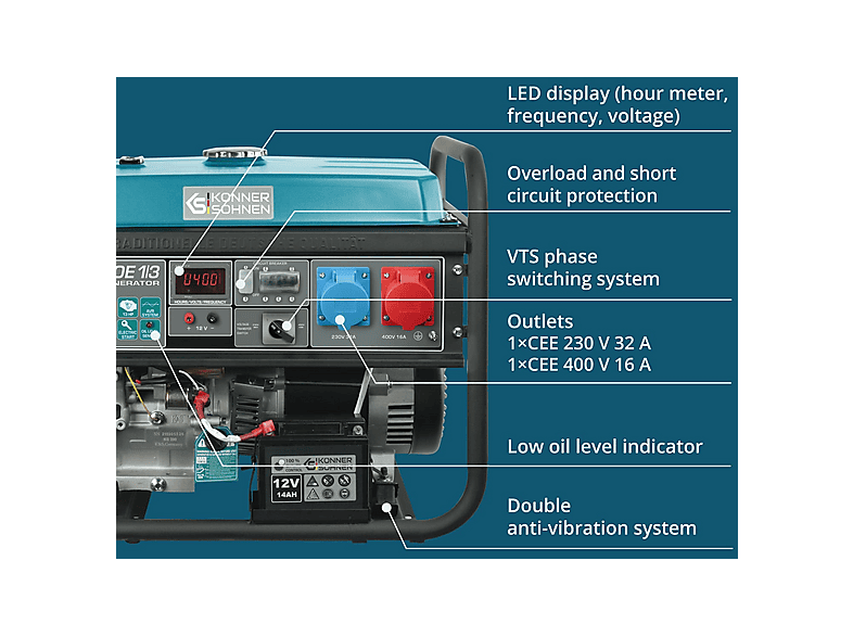 Generador de energía - Könner & Söhnen KS 7000E 1/3
