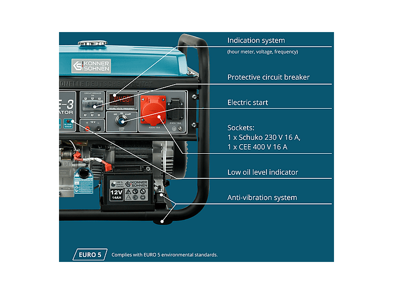 Generador de energía - Könner & Söhnen KS 10000E-3