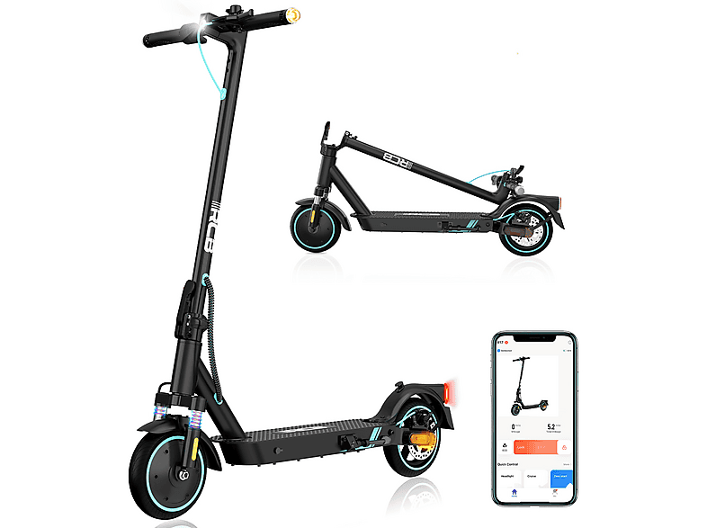 Patinete eléctrico - Rcb R17 Homologados, Pot. máx. 300 W, Carga máx. 120 kg, 7800 mAh, negro