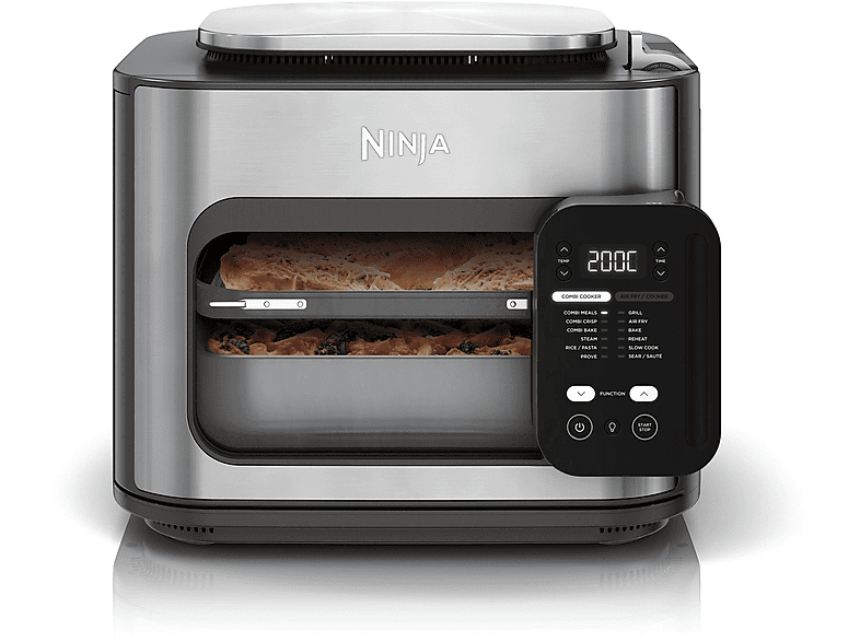 Freidora de aire - Ninja SFP700EU, 1780 W, 12,5 l, Negro, Acero inoxidable