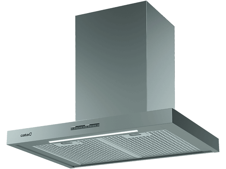 Campana decorativa - Cata 2021310 SYGMA 7010 X, 4 velocidades, 802 m³/h, 69 cm, Inox