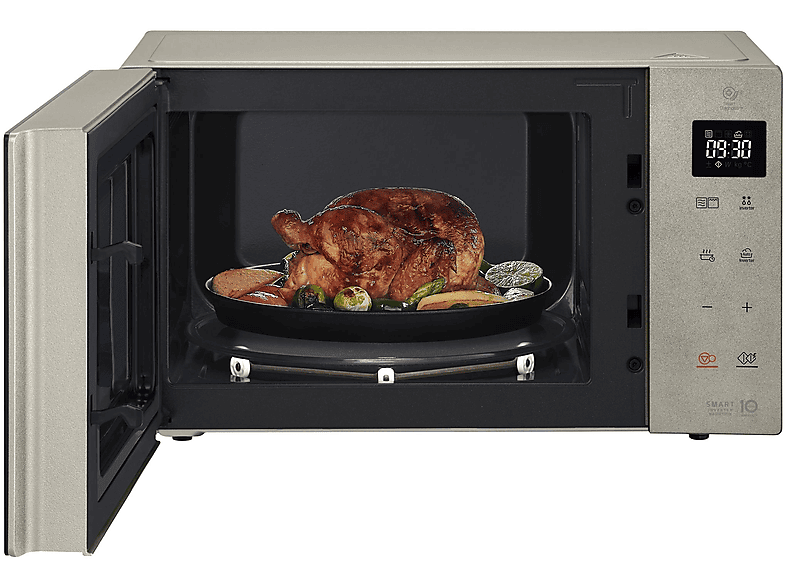 Microondas libre instalación - LG MH6535NBS, 1,150 W, 3 potencia, 25 l, Inox