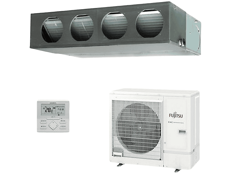 Aire acondicionado por conductos - Fujitsu ACY100KA, 8168 fg/h, Función Inverter, Blanco