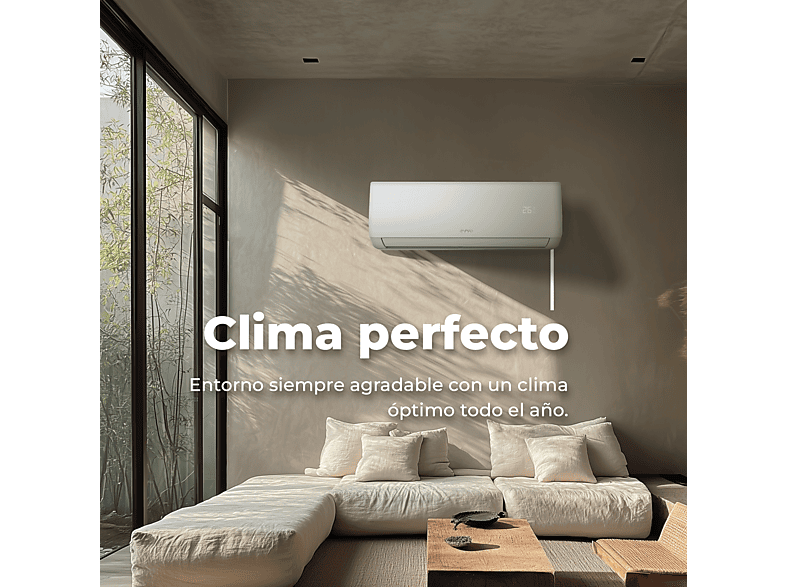 Split 3x1 - Evvo EVVO Clima WIFI 3x1 30.000 BTU (9.000 + 9.000+ 12.000), 30000 fg/h, Función Inverter, Blanco
