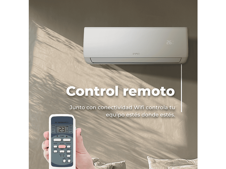 Split 3x1 - Evvo EVVO Clima WIFI 3x1 30.000 BTU (9.000 + 9.000+ 12.000), 30000 fg/h, Función Inverter, Blanco